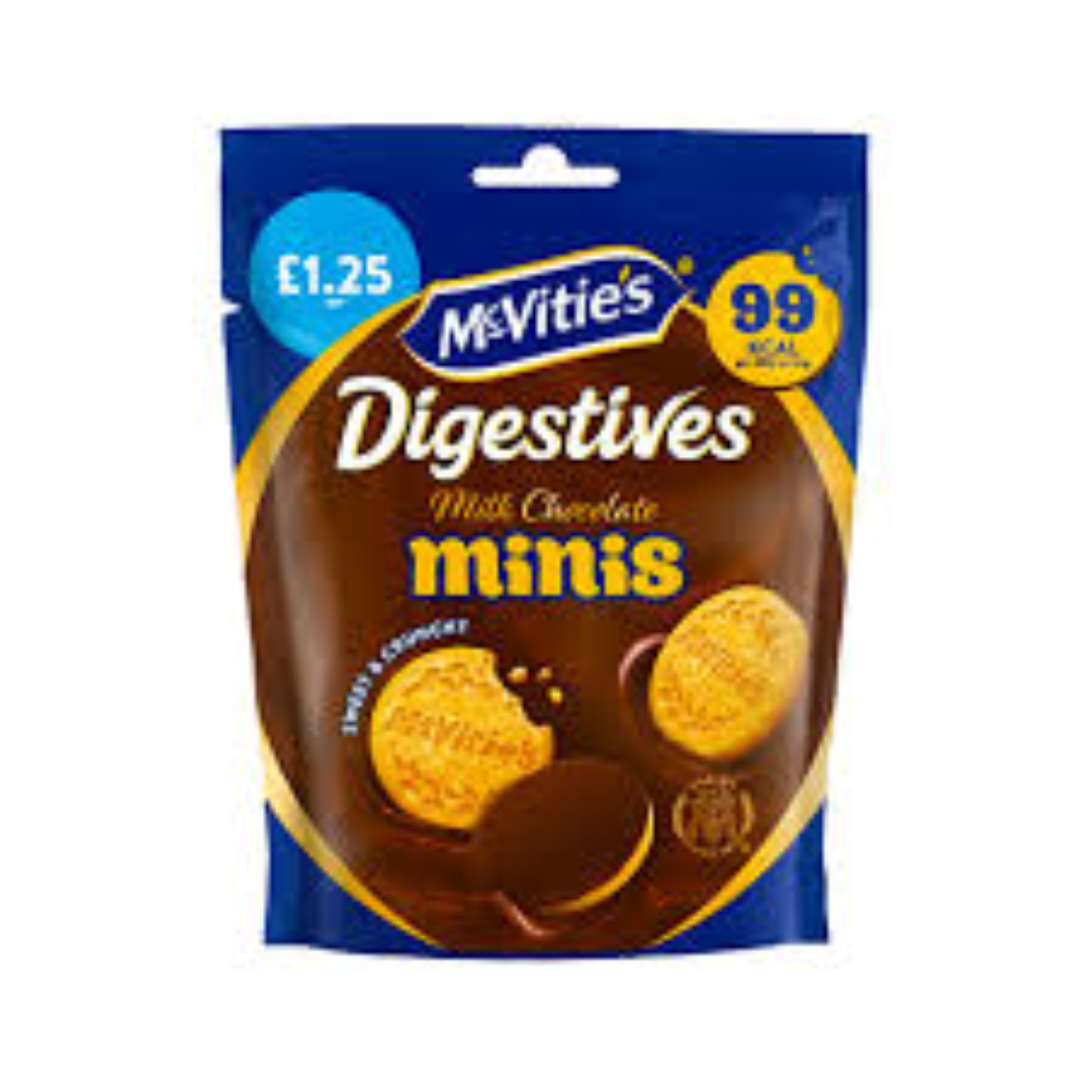 MCVITIES DIGESTIVES MILK CHOC MINIS 80G
